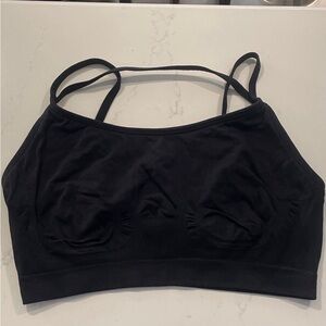 Fabletics Black Strappy Sports Bra Women’s Small
